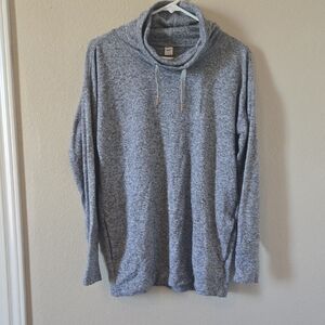 Old Navy Active Gray Marled Pullover Sweatshirt